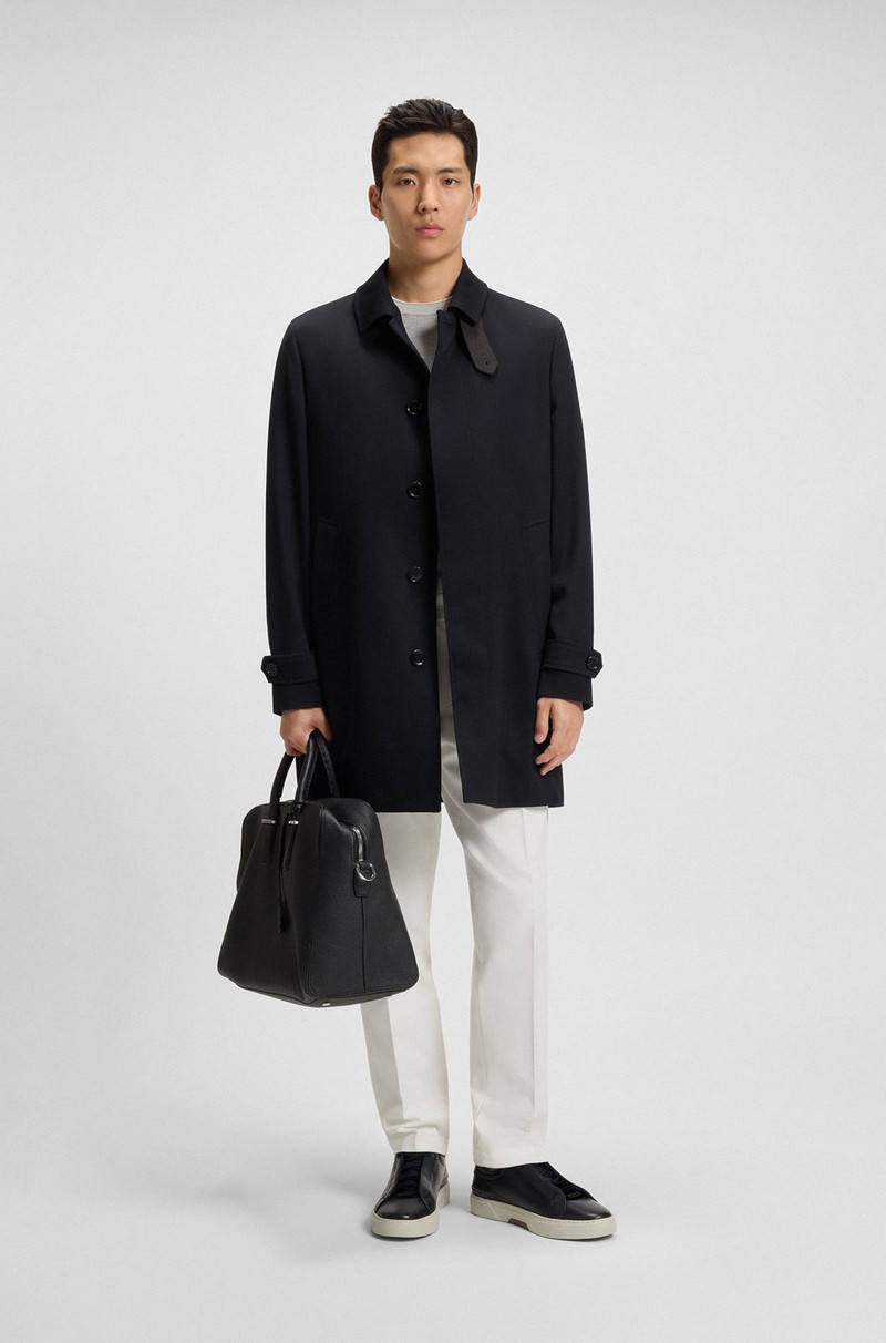 BOSS RELAXED-FIT WATER-REPELLENT COAT IN WOOL outlook