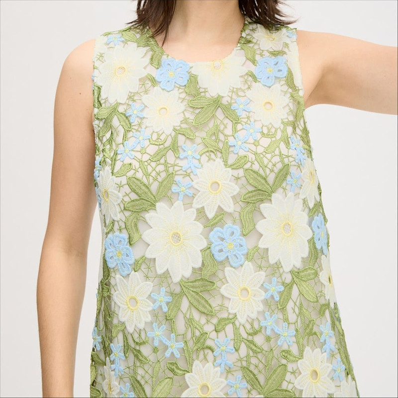 Blue Spring Sleeveless Sheath Mini Dress 1