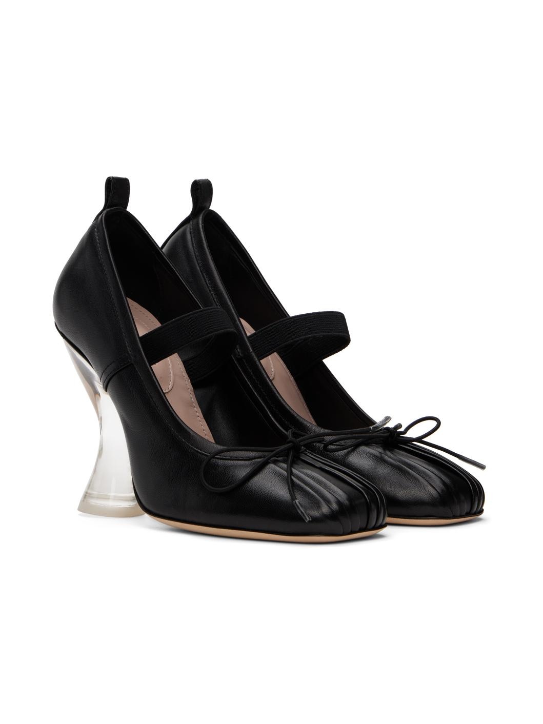 Black High Ballerina Heels - 4