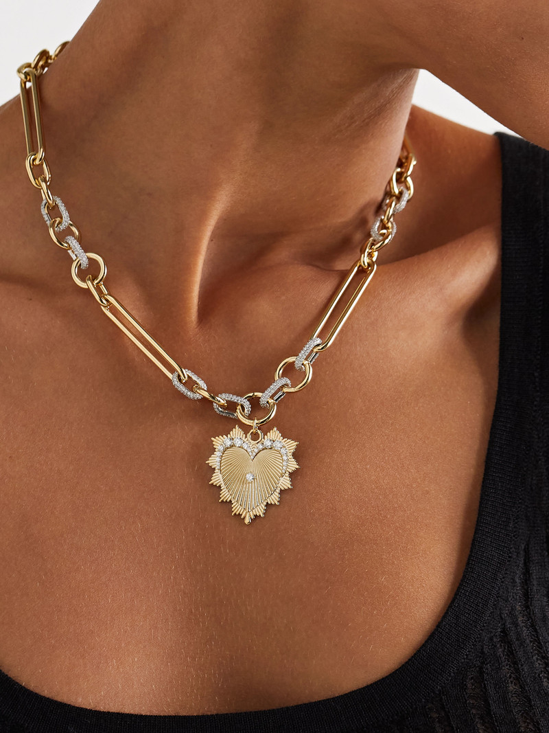 FOUNDRAE Love 18-karat Gold Diamond Necklace outlook