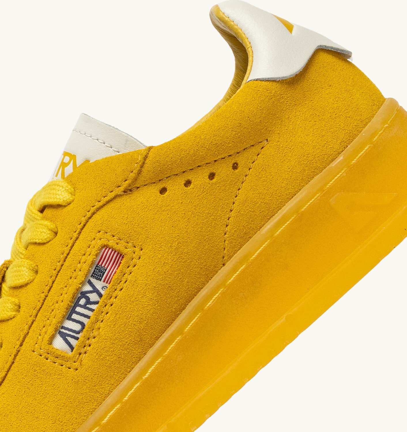 DALLAS LOW SNEAKERS IN MARSHMALLOW AND YELLOW SUEDE - 6