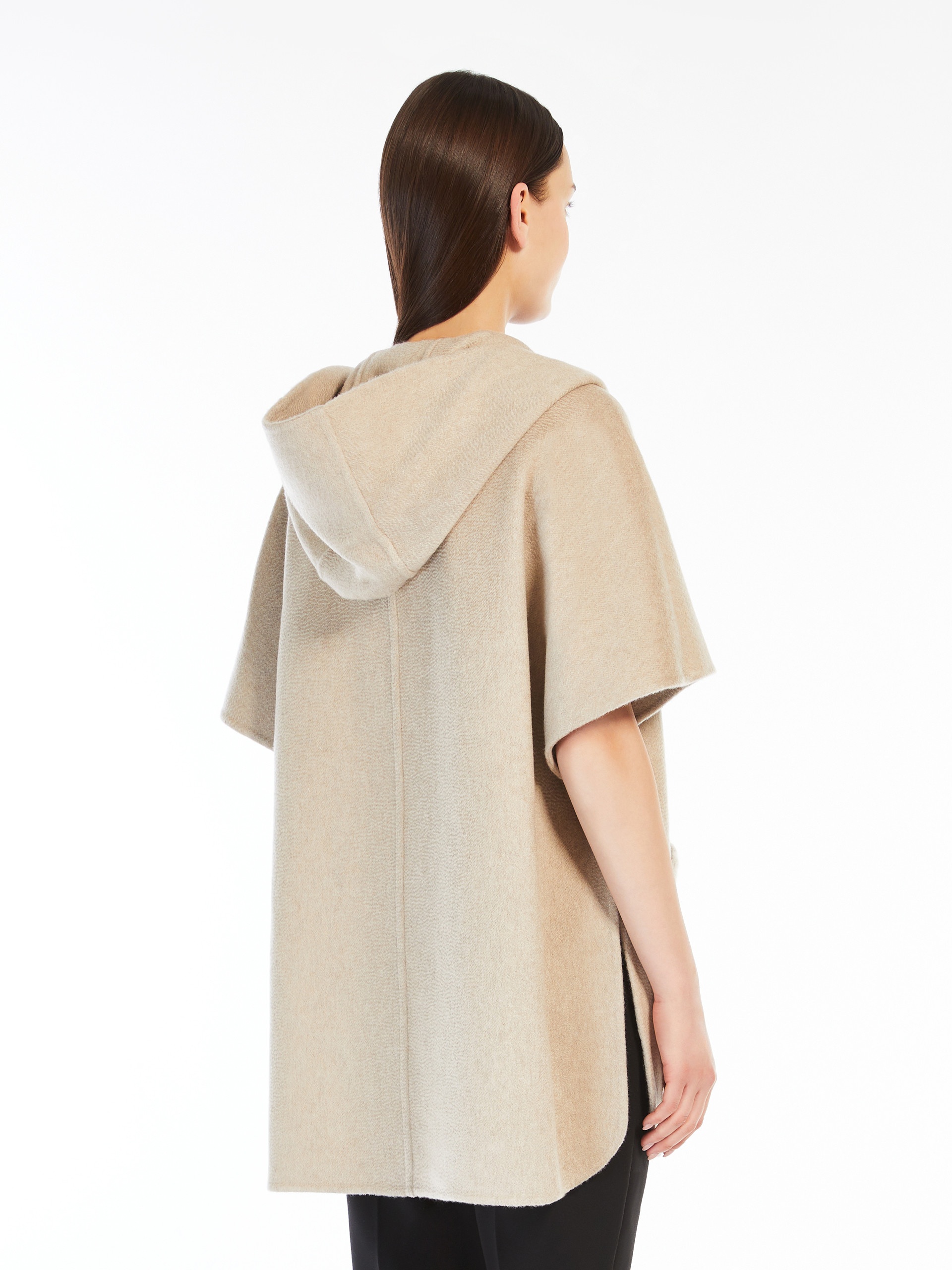 DORICO Sable-look cashmere cape - 4