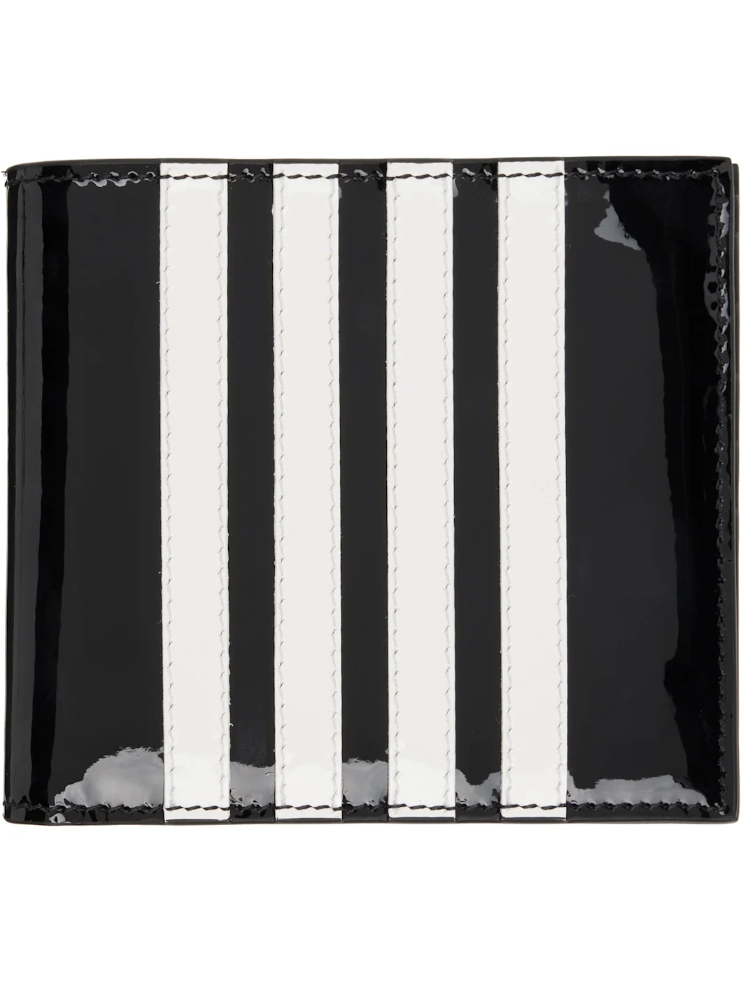 Black Patent 4-Bar Bifold Wallet - 1