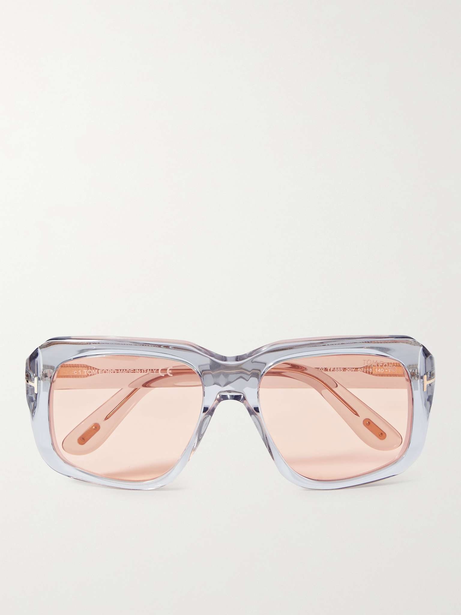 Round-Frame Tortoiseshell Acetate Sunglasses - 1