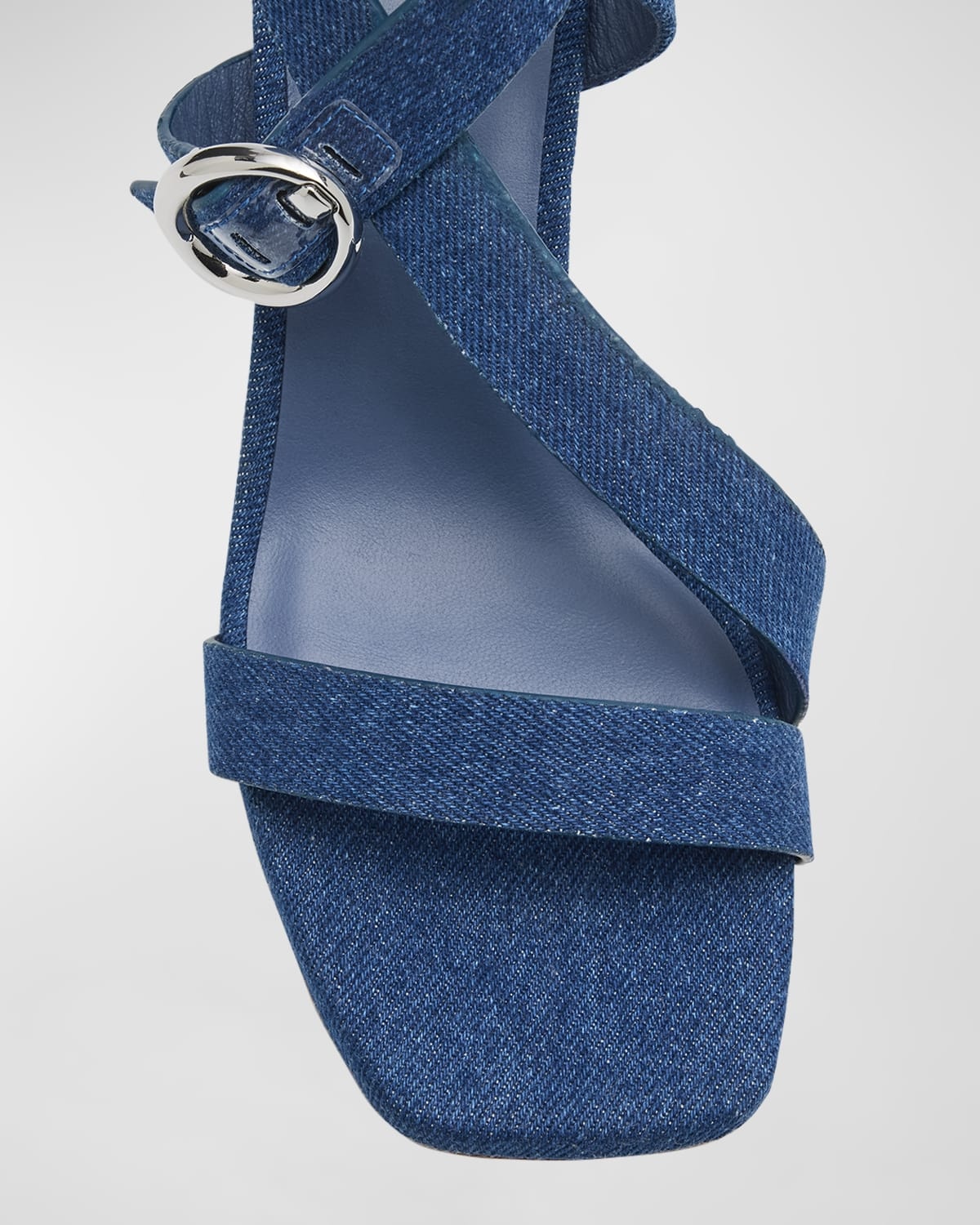 Benni Denim Block-Heel Sandals - 6