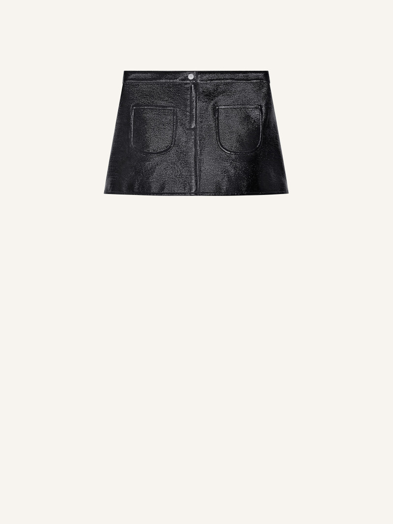 2-POCKET VINYL MINI SKIRT 1