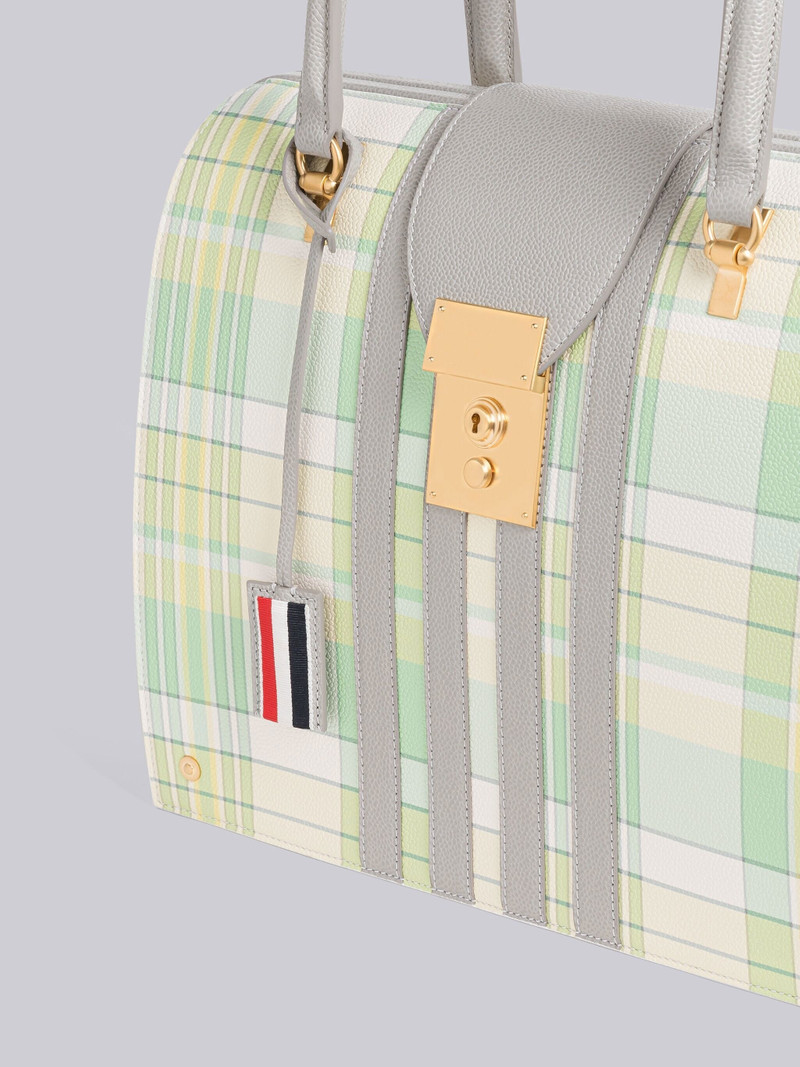 Thom Browne Madras Pebble Grain 4-Bar Mrs. Thom Bag outlook