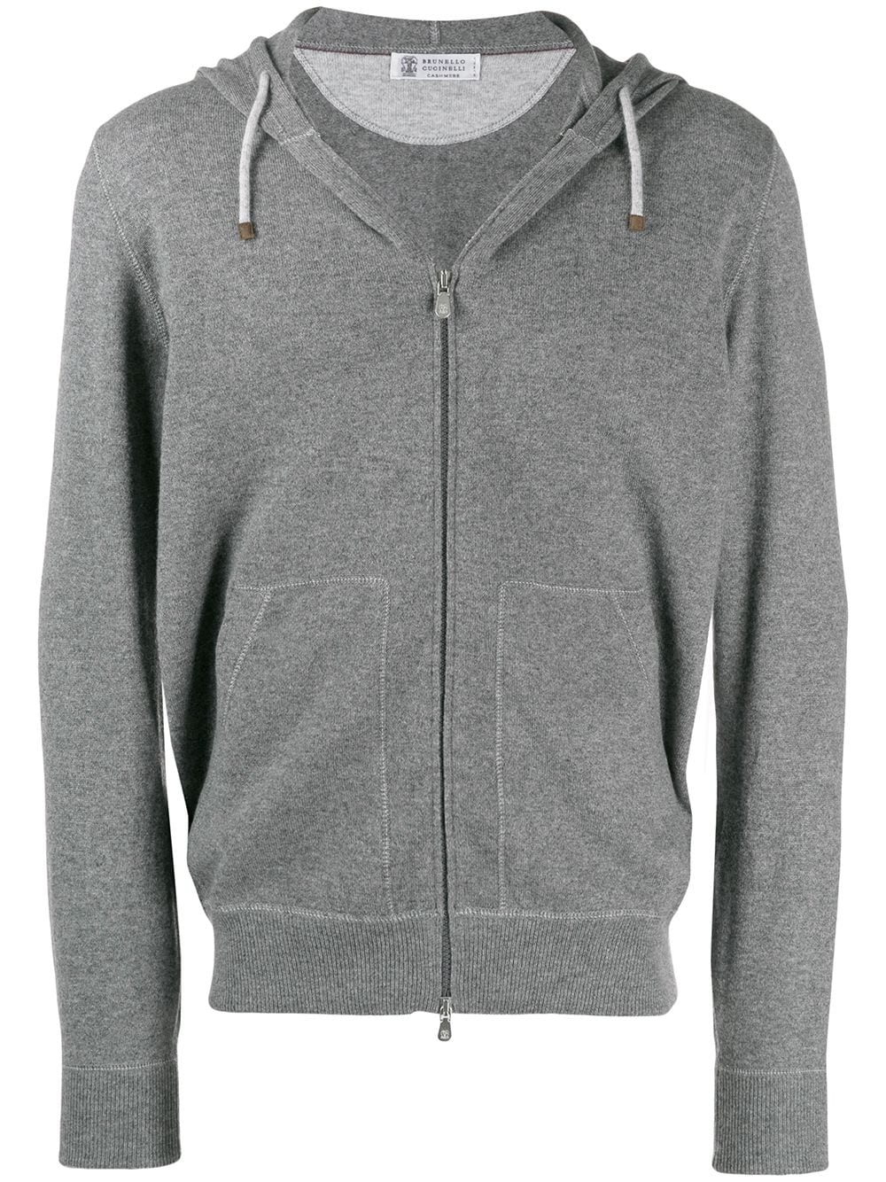 cashmere hooded jacket - 1