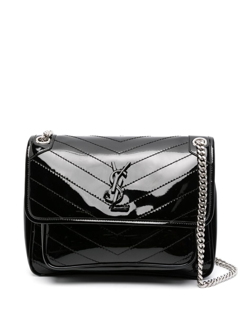 Niki patent-leather shoulder bag - 1