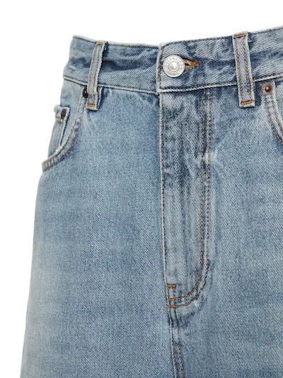 LOW-CROTCH VINTAGE DENIM JEANS - 4