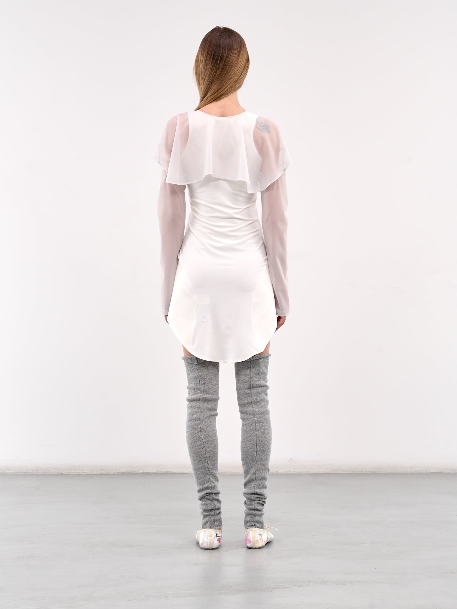 Long Sleeve Paneled Dress - 3