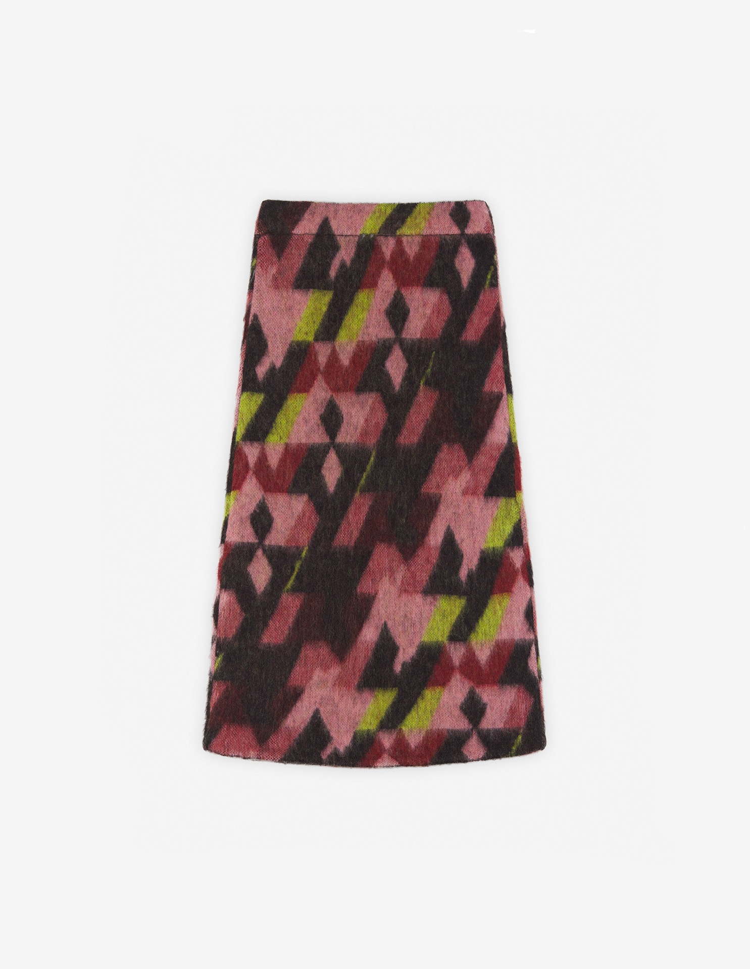 GRAPHIC MOHAIR JACQUARD LONG SKIRT - 6