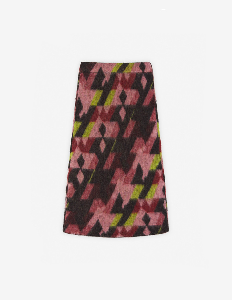 GRAPHIC MOHAIR JACQUARD LONG SKIRT 6