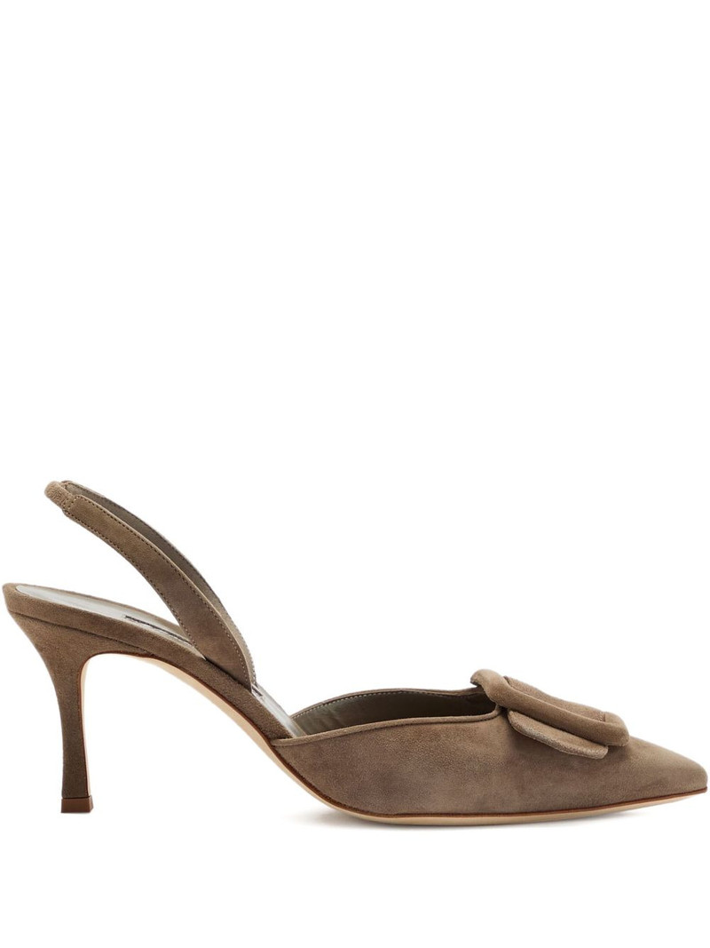 70mm Maysli buckle slingback mules 1