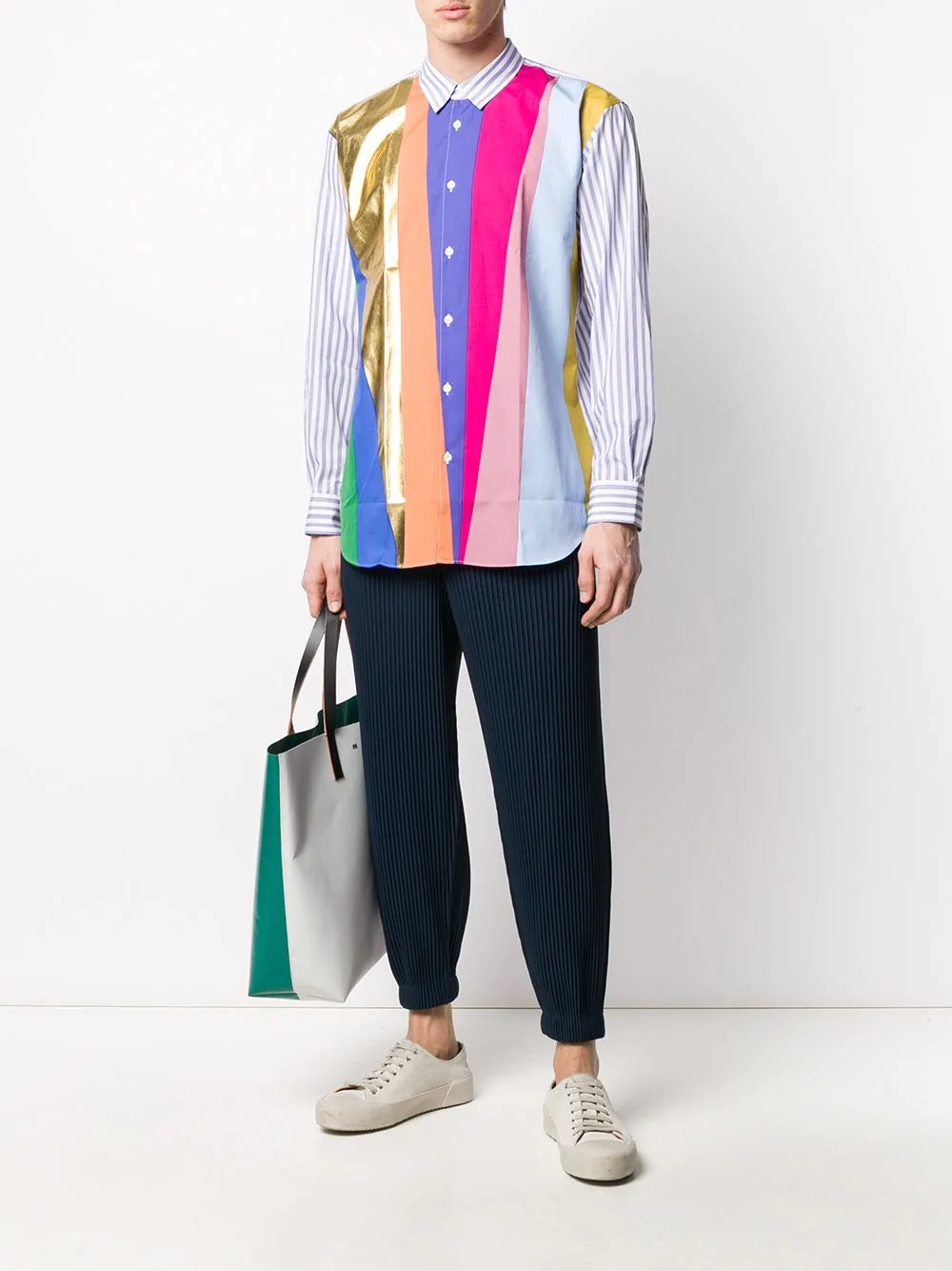 colour-block shirt - 2