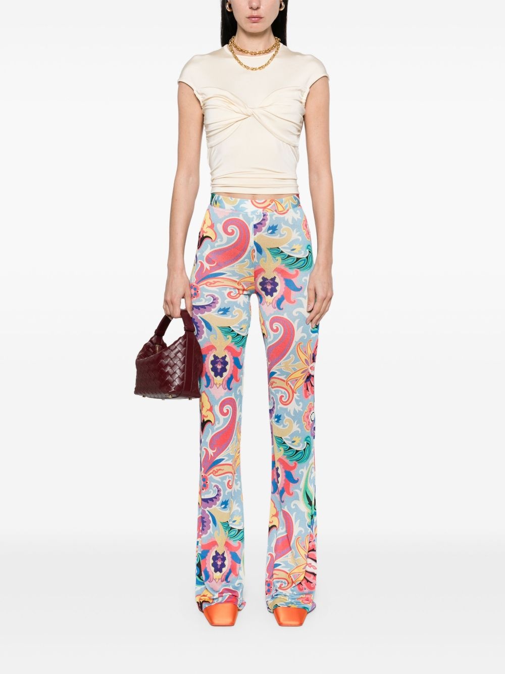 paisley-print trousers - 2