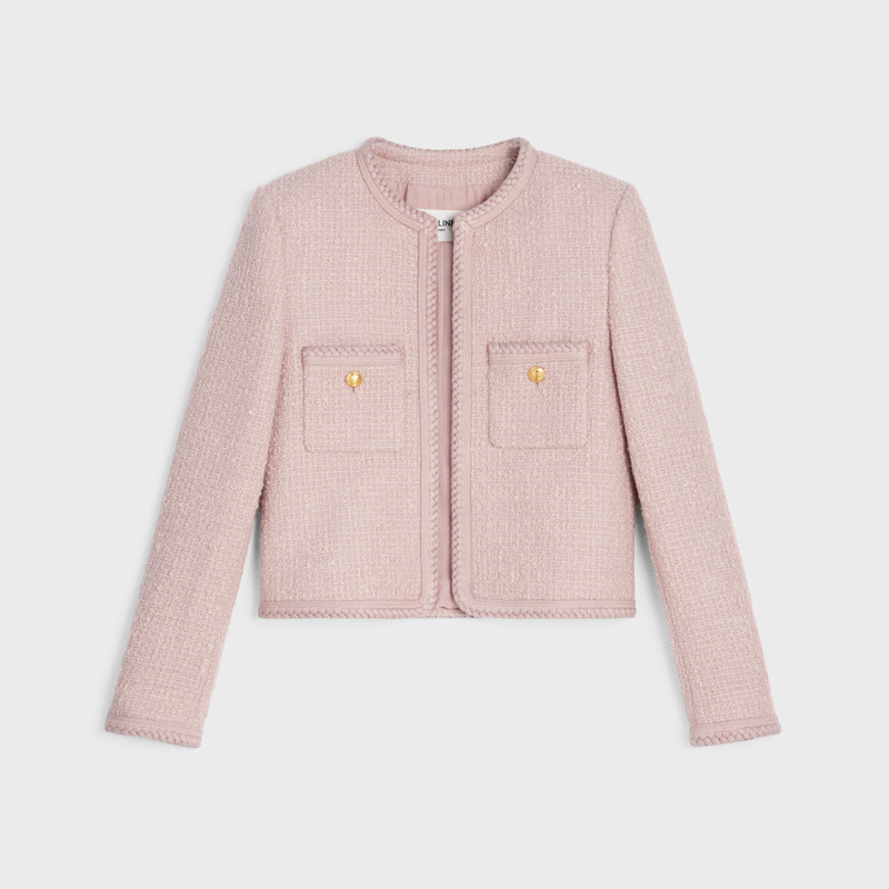 braided bouclé tweed cardigan 1