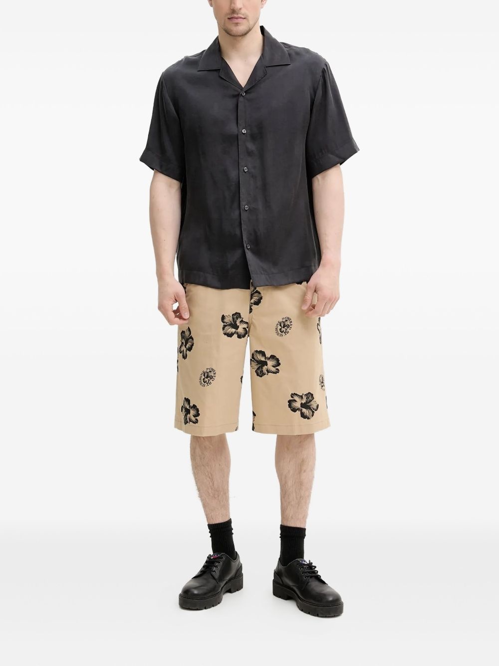 floral-print shorts - 2