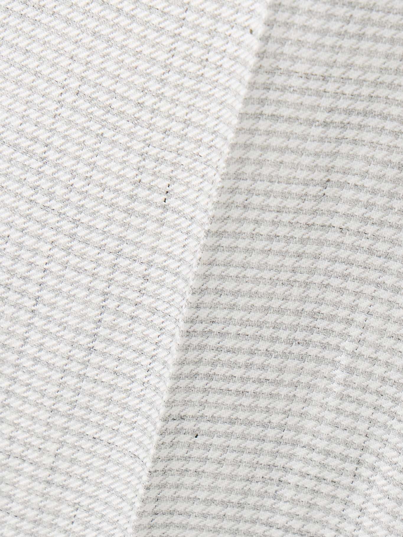 Houndstooth linen-blend wide-leg pants Light gray - 5