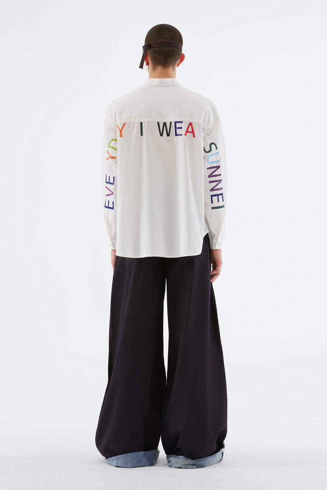 WHITE 'EVERYDAY I WEAR SUNNEI' OVER SHIRT - 1