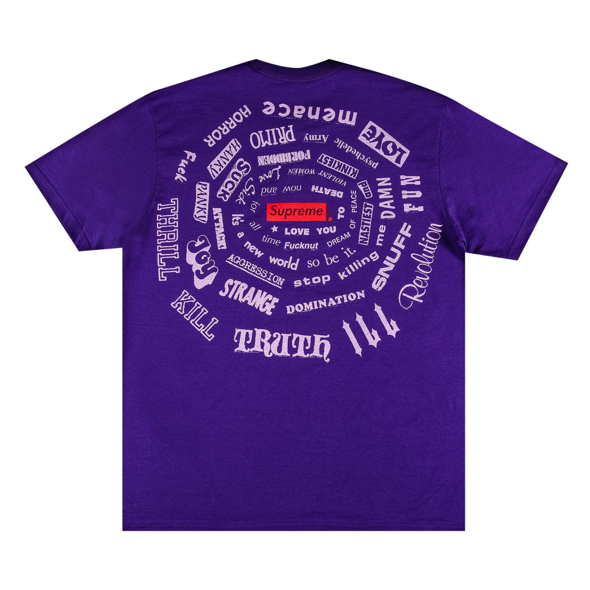 Supreme Spiral Tee 'Purple' - 2