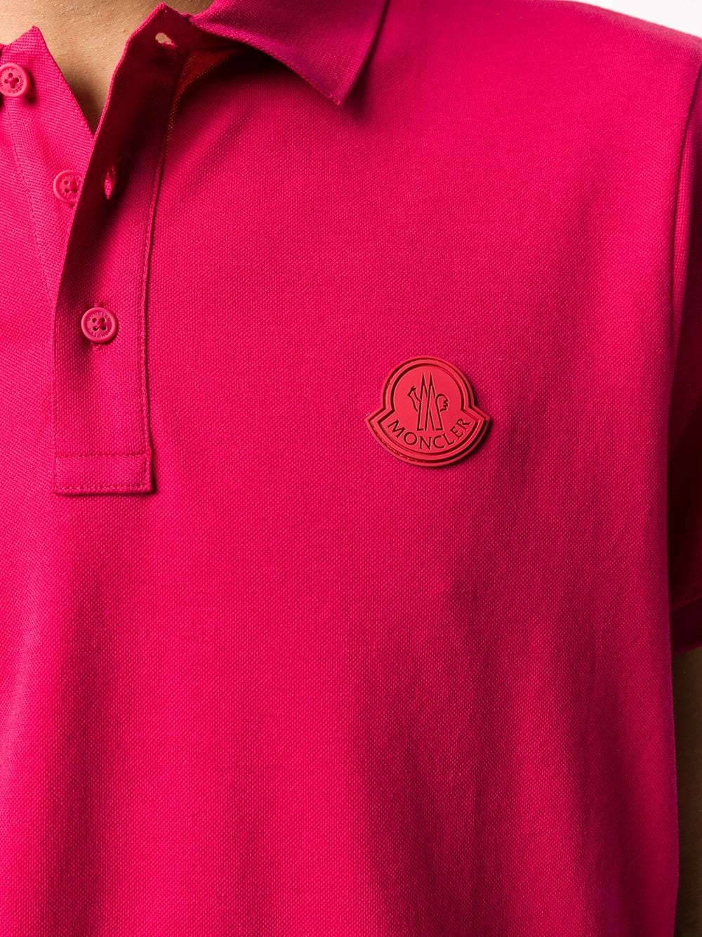 logo patch polo shirt - 5