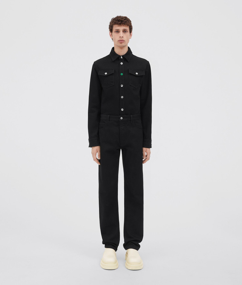 black denim straight jeans 1