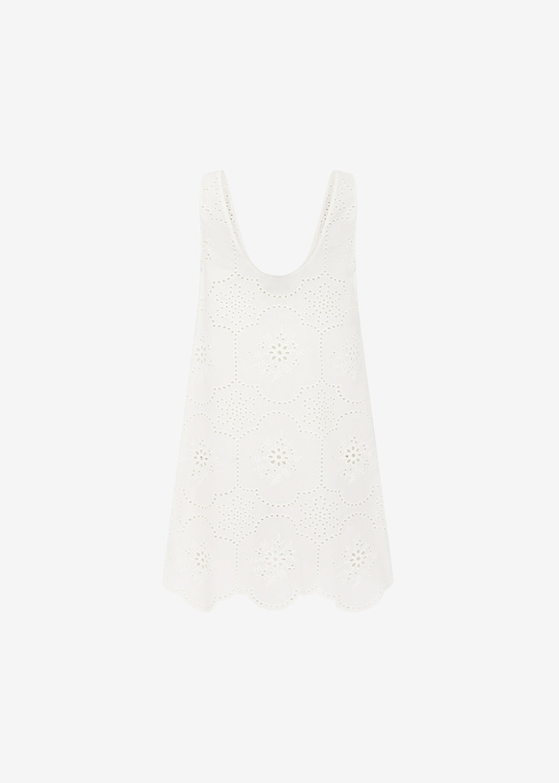 Matteau Broderie Tank Mini Dress - White 1