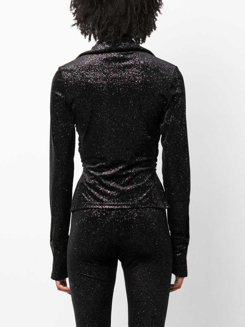 gathered glitter velvet shirt 4