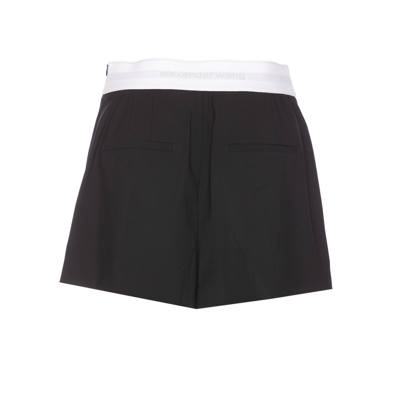 Alexander Wang Women High Waisted Pleated Short With Logo Elastic - 2