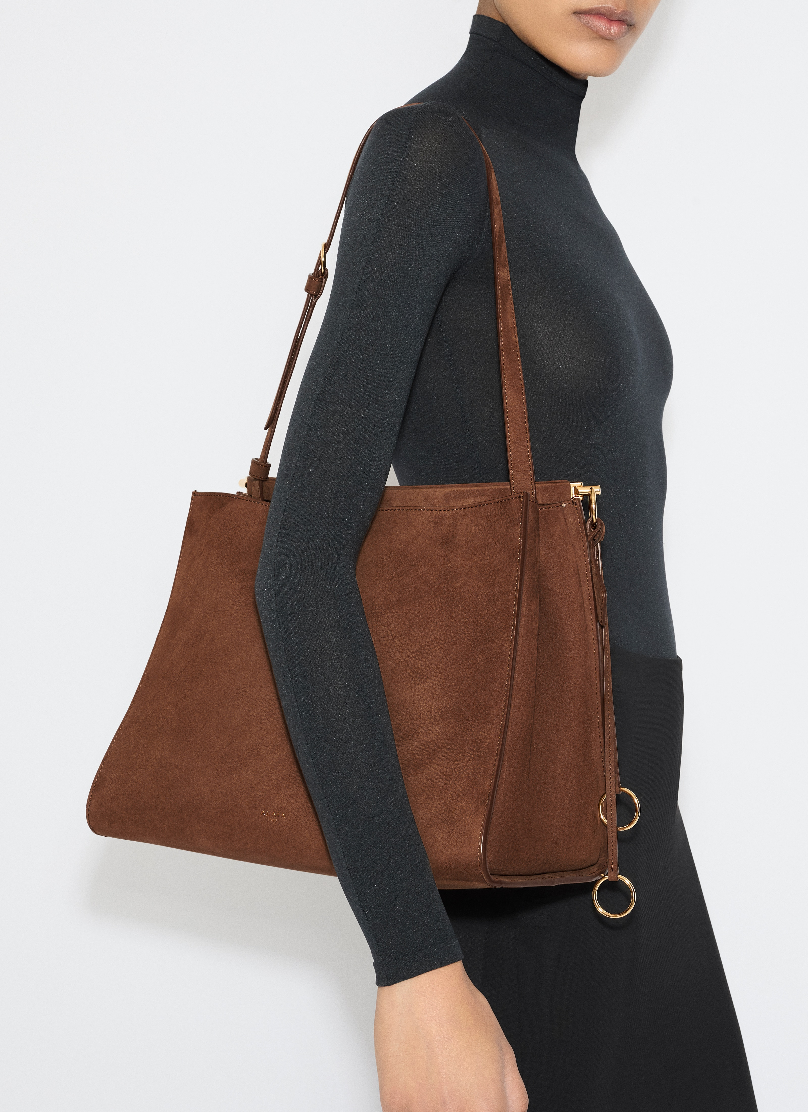 LE CLICK MEDIUM SQUARE BAG IN NUBUCK - 2