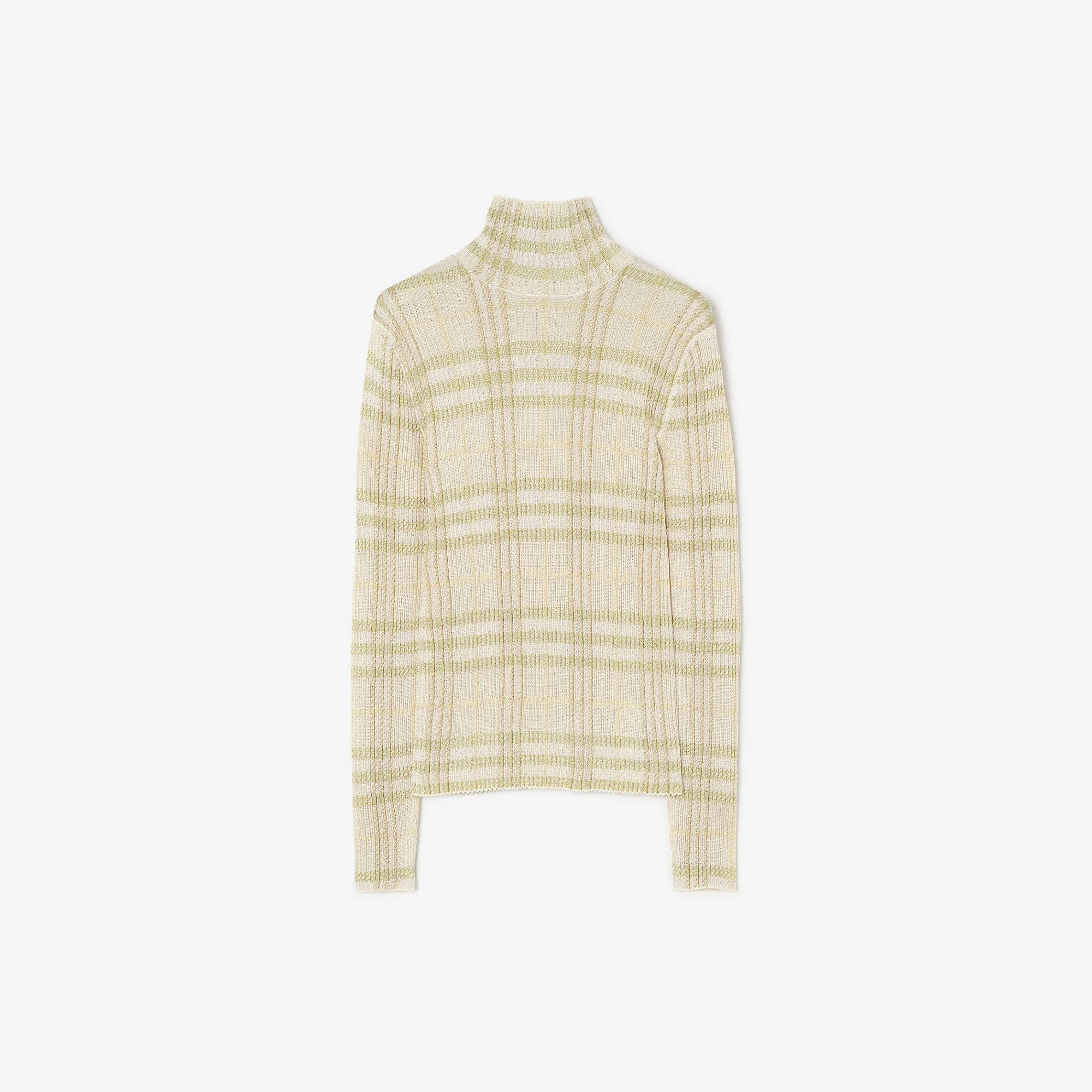 Check Viscose Turtleneck Sweater - 1