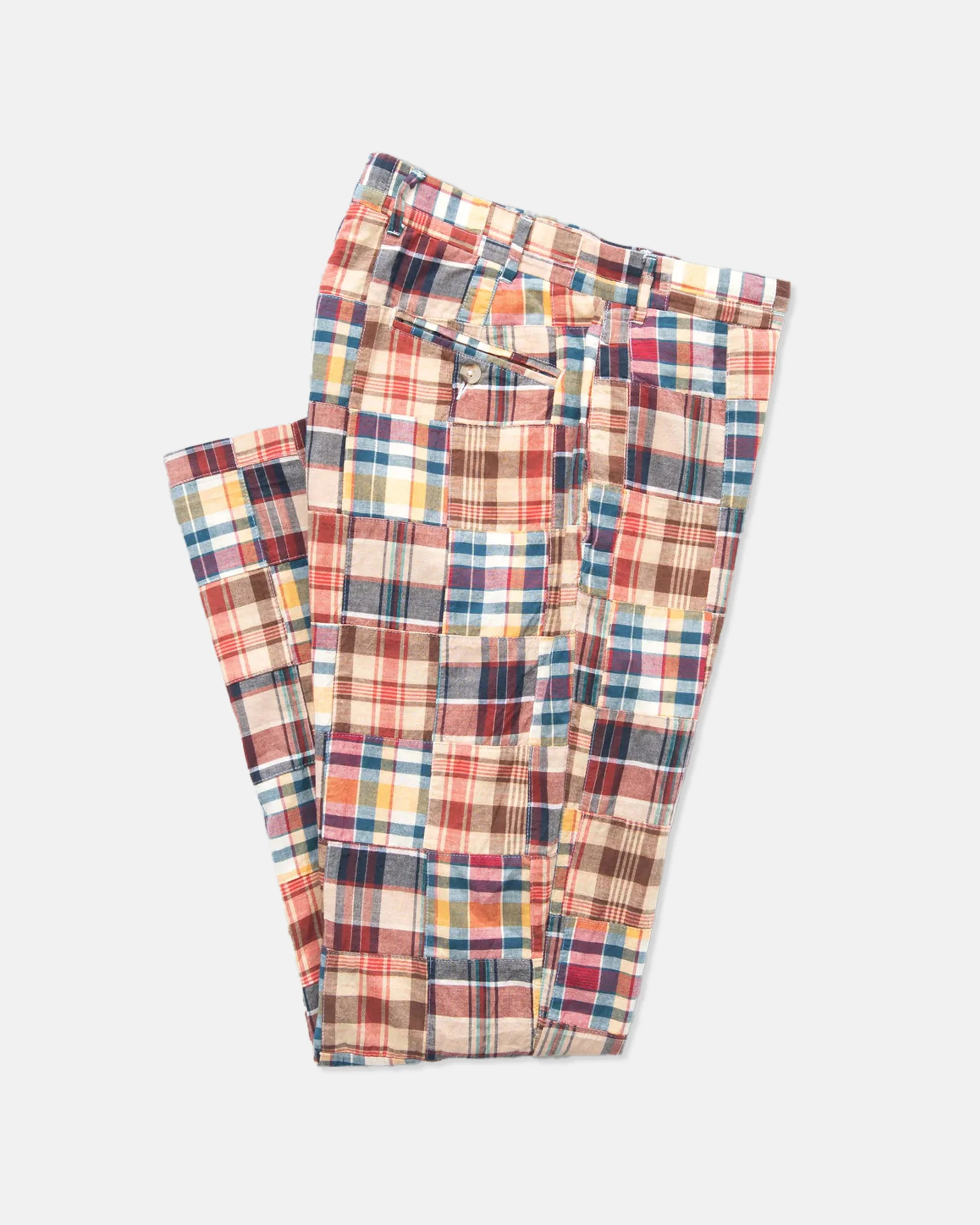PATCHWORK MADRAS TROUSER - TRIM FIT - 1