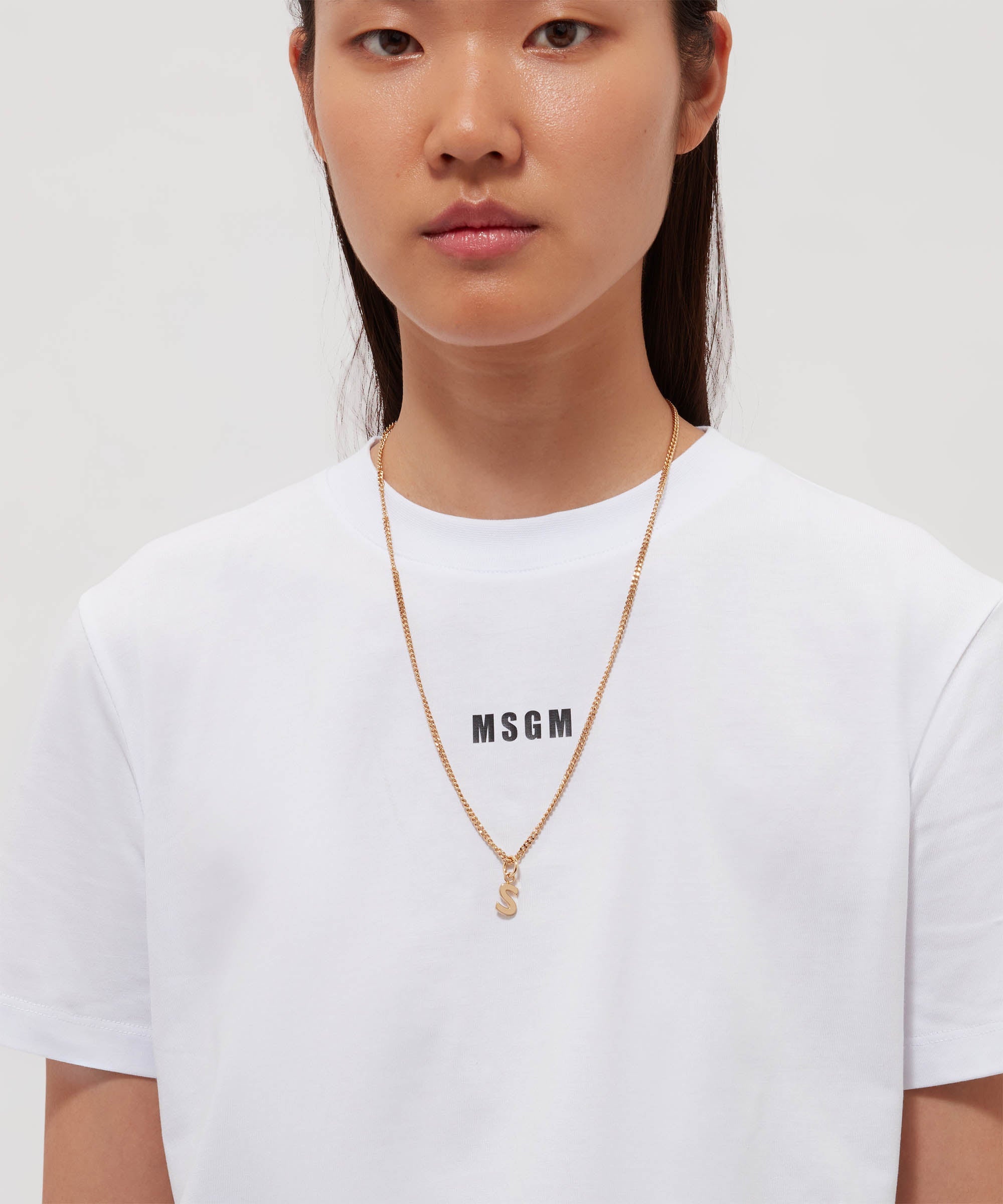 Brass letter S charm - 6