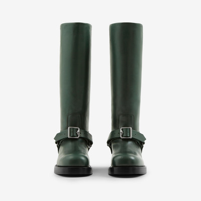 Burberry Leather Saddle Tall Boots outlook