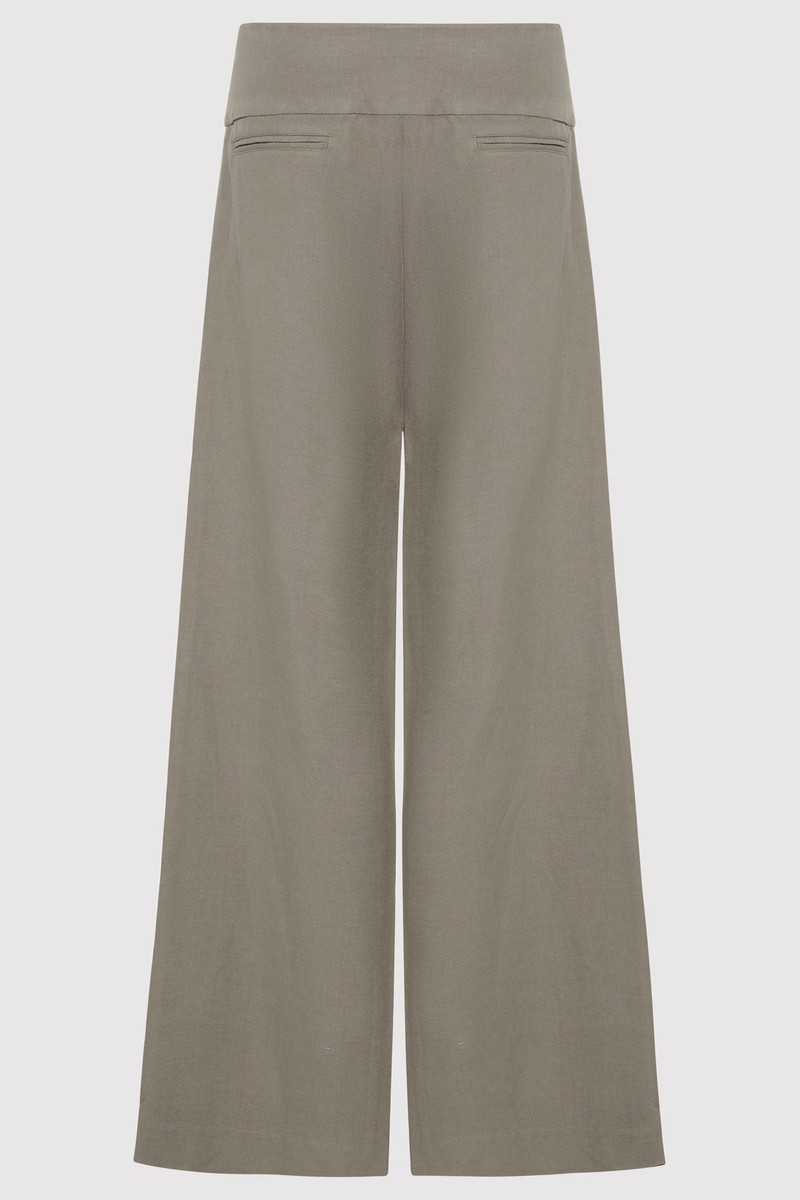 ST. AGNI Wide Waistband Pants - Smokey Olive outlook