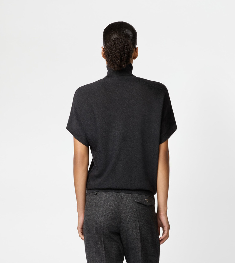 SILK BLEND TURTLENECK - GREY 4