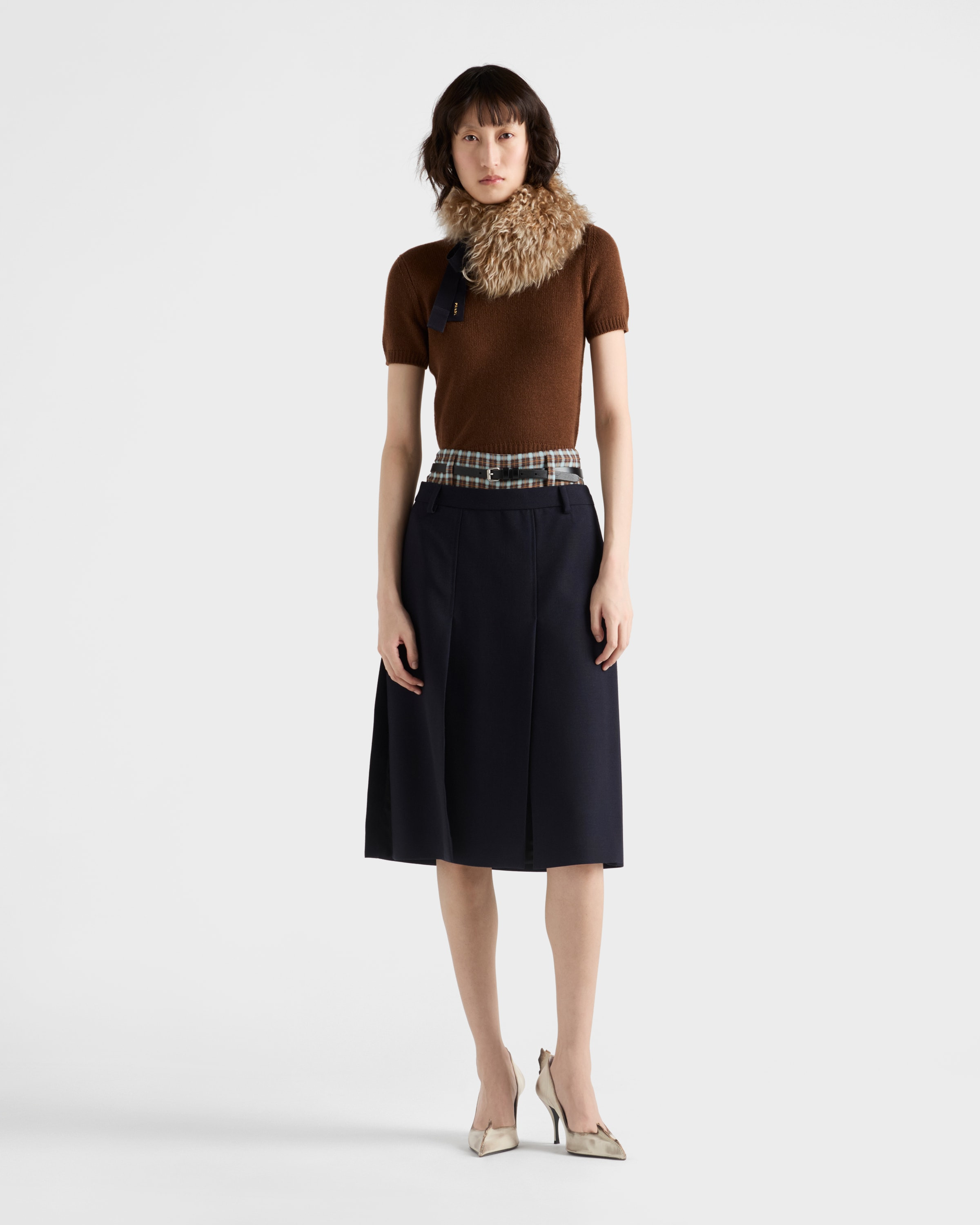 Short-sleeved cashmere sweater - 2