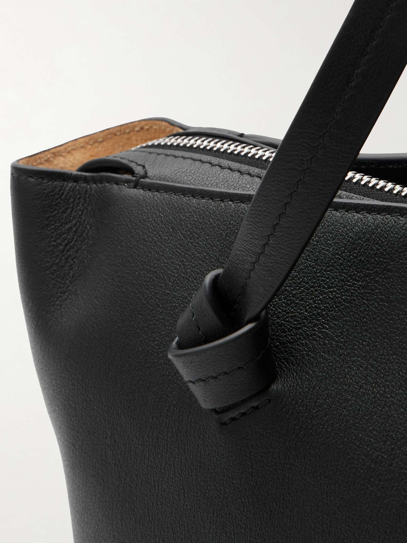 Knot leather shoulder bag Black - 4