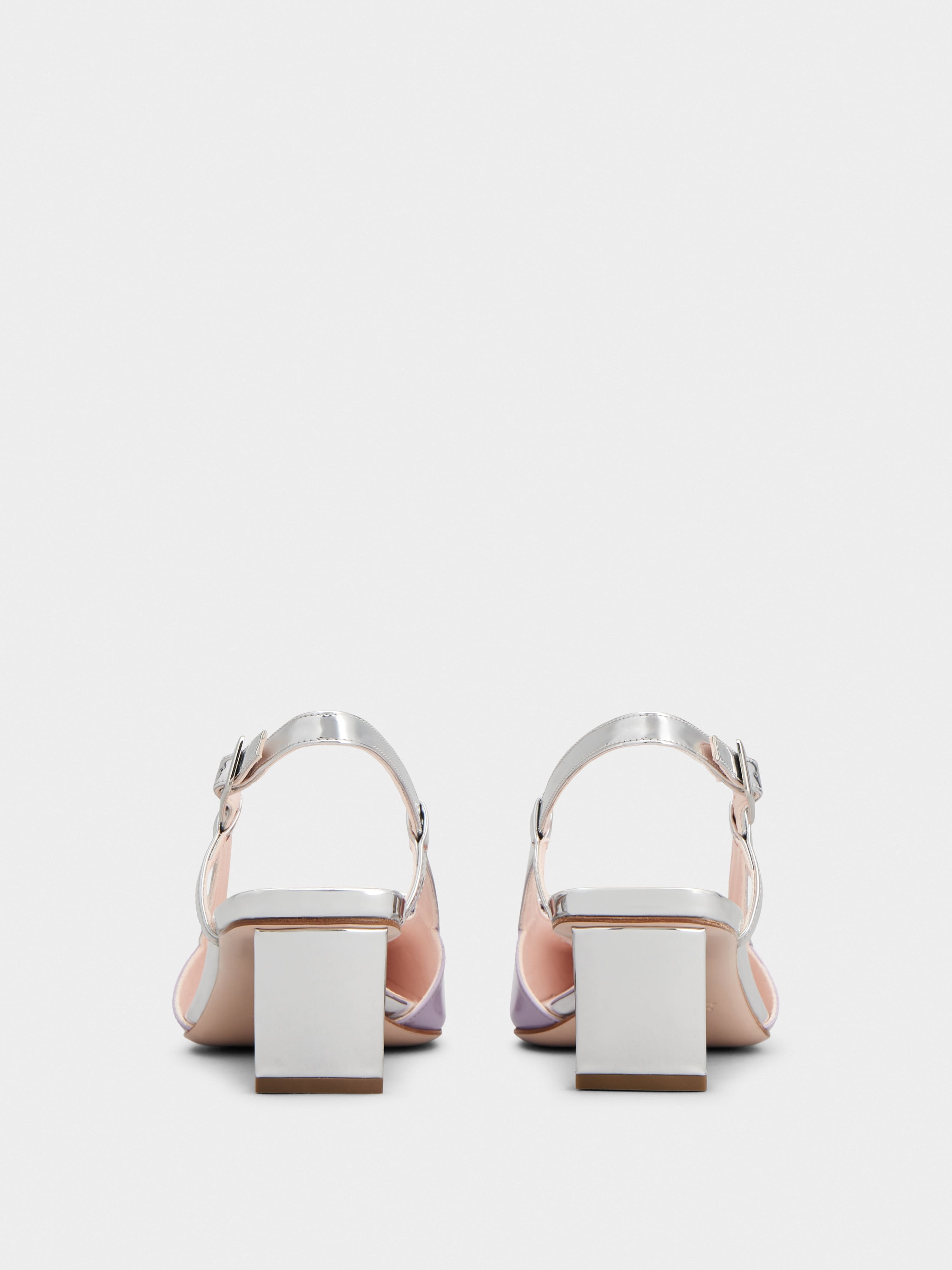 Belle Vivier Metal Buckle Slingback Pumps in Patent Leather - 5