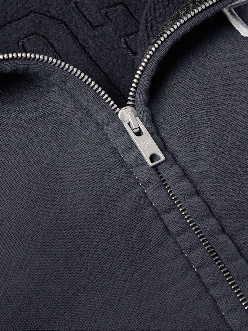 Oversized Logo-Appliquéd Cotton-Jersey Zip-Up Hoodie 4