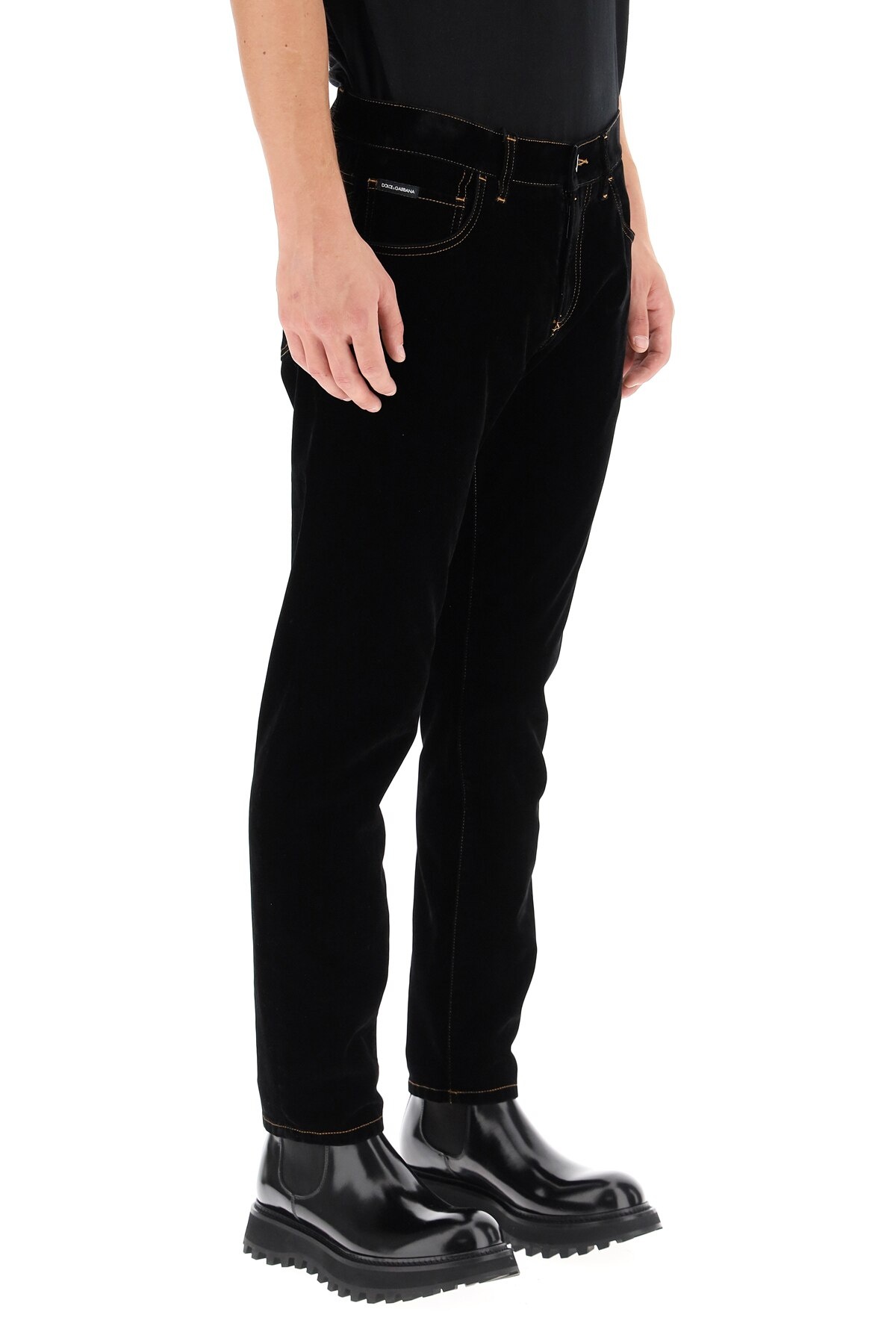 SLIM JEANS WITH VELVET COATING - 3