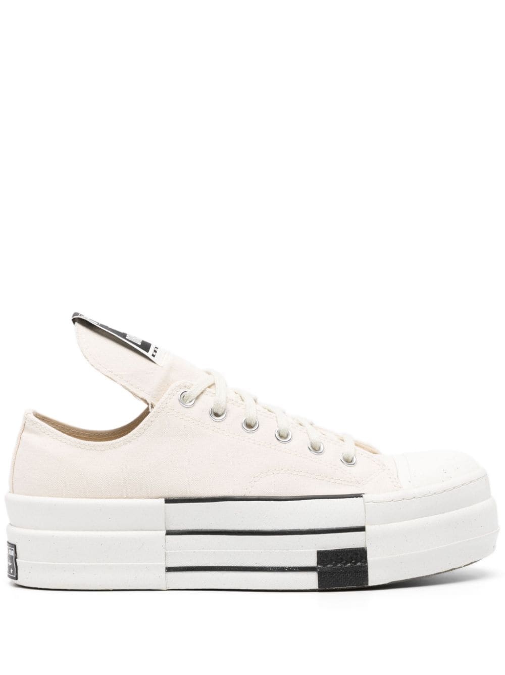 oversized-tongue lace-up sneakers - 1