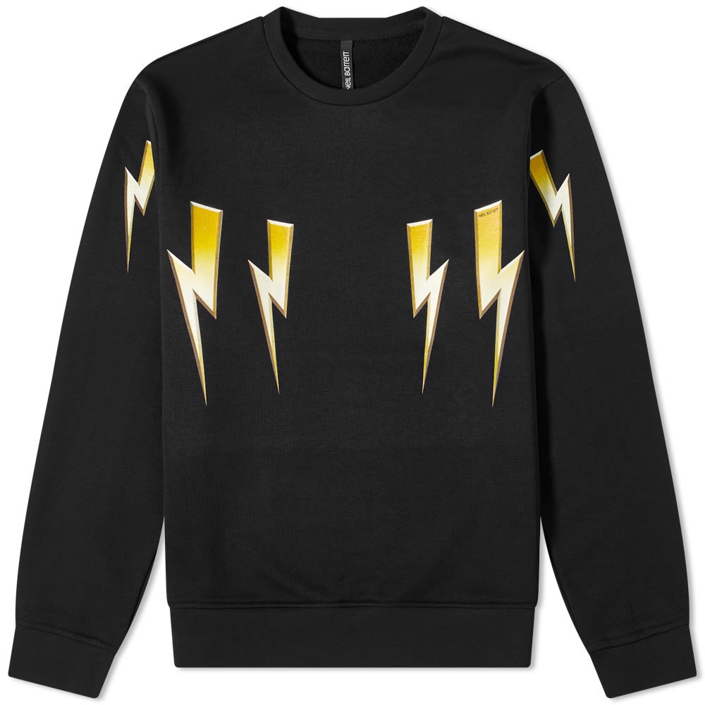 Neil Barrett Gold Thunderbolt Crew Sweat - 1