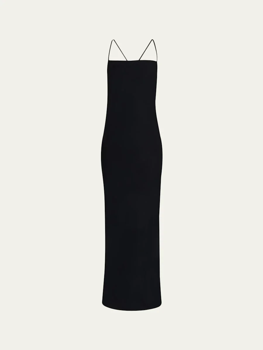Stanton Backless Bodycon Stretch Satin Gown - 1