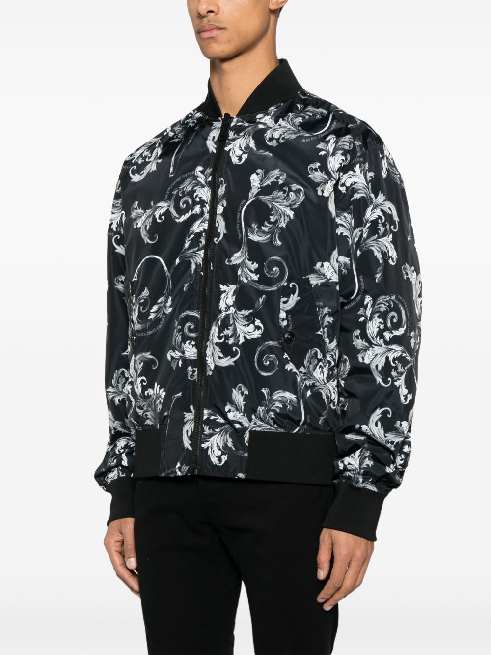 Barocco-print bomber jacket - 3