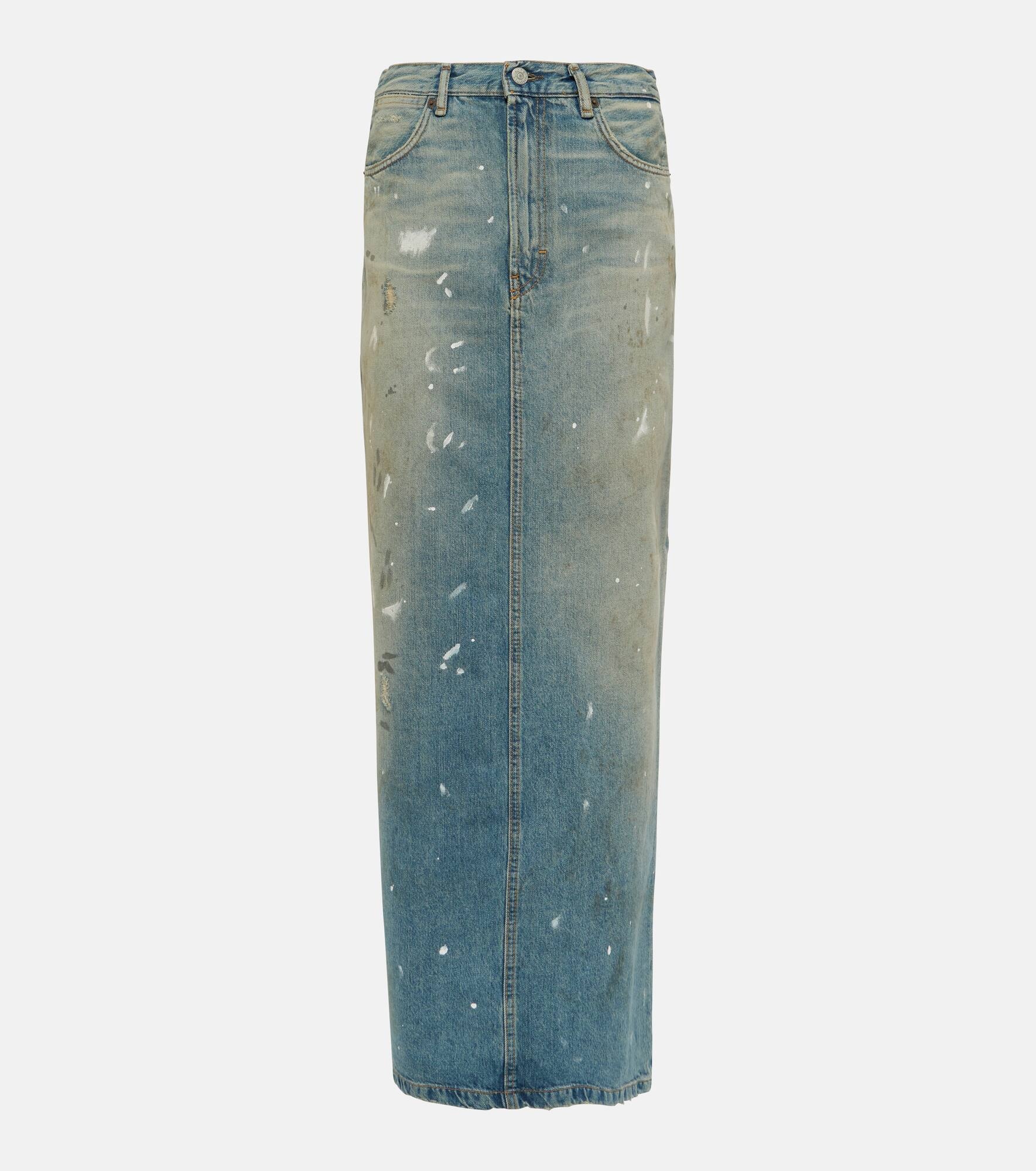 Denim maxi skirt - 1