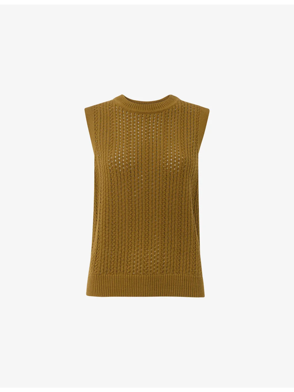 Regular-Fit Pointelle Knitted Tank - 1