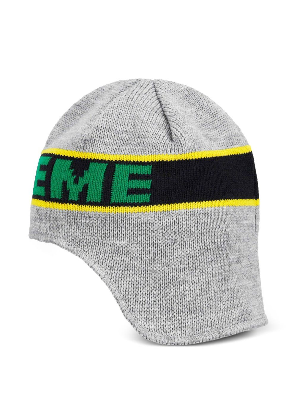 logo-jacquard ear-flap beanie - 3