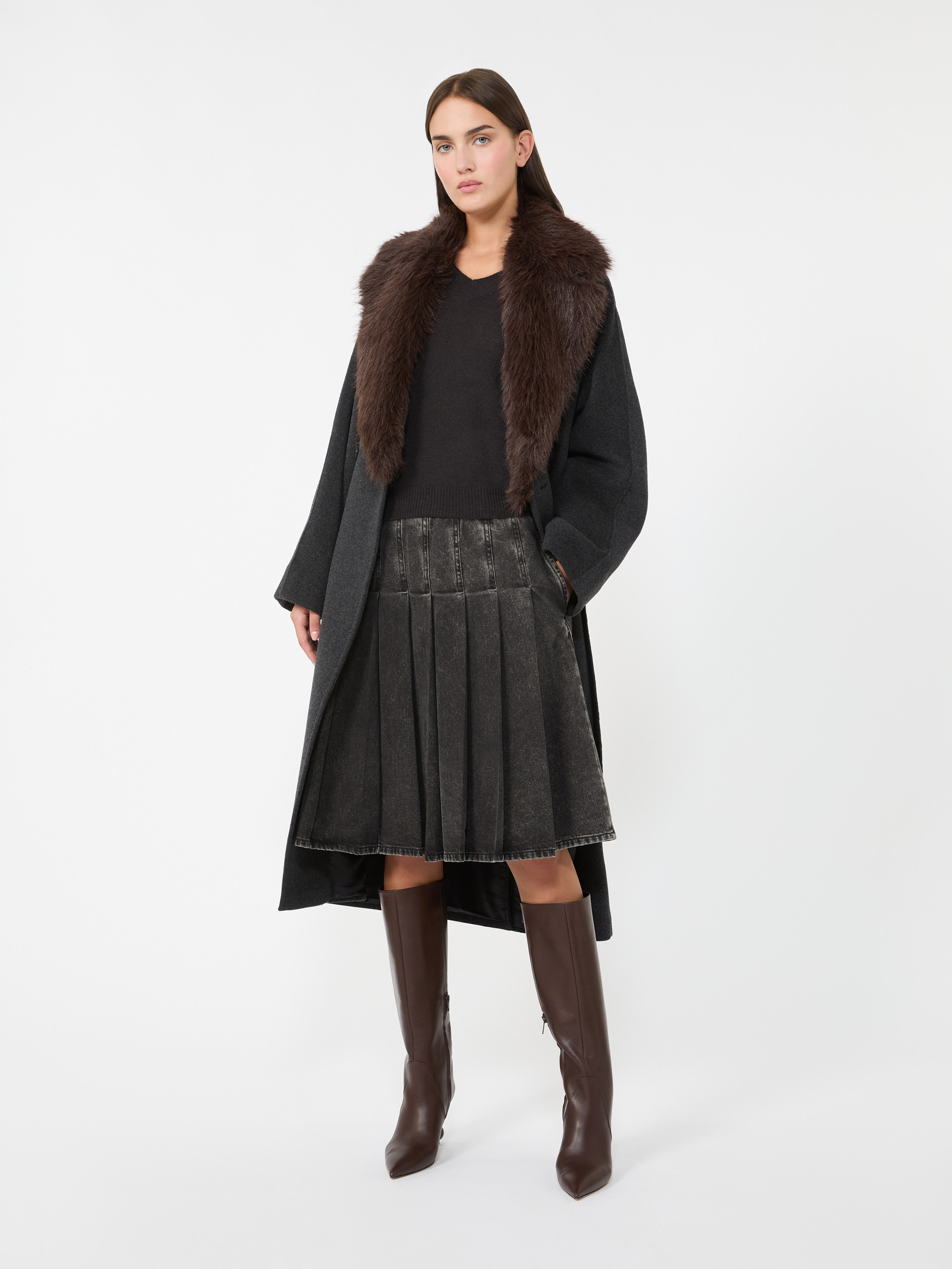 CACIO1234 Wool wrap coat - 2